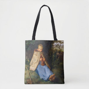 Bolso De Tela Jean-Francois Millet - The Knitter