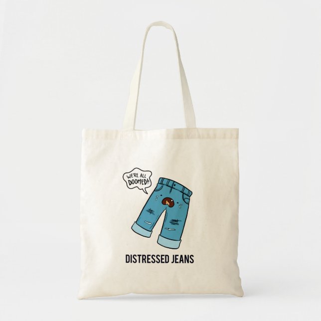 Bolso De Tela Jeans Fashion Pun Tote Bag (Frente)