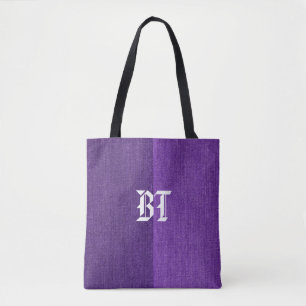 Bolso De Tela Jeans Purple Denim Monograma de tela Personalizado