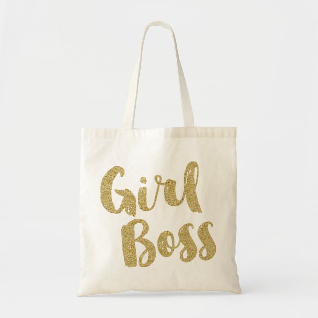 Bolso De Tela JEFA Faux Brillo Dorado Look Reutilizable (Frente)