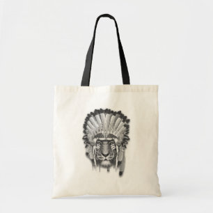 Bolso De Tela Jefe del tigre del nativo americano