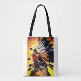 Bolso De Tela Jefe nativo americano Tote