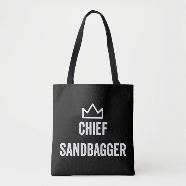Bolso De Tela Jefe Sandbagger Golf Meme Bjj Chess Sandbag (Anverso)