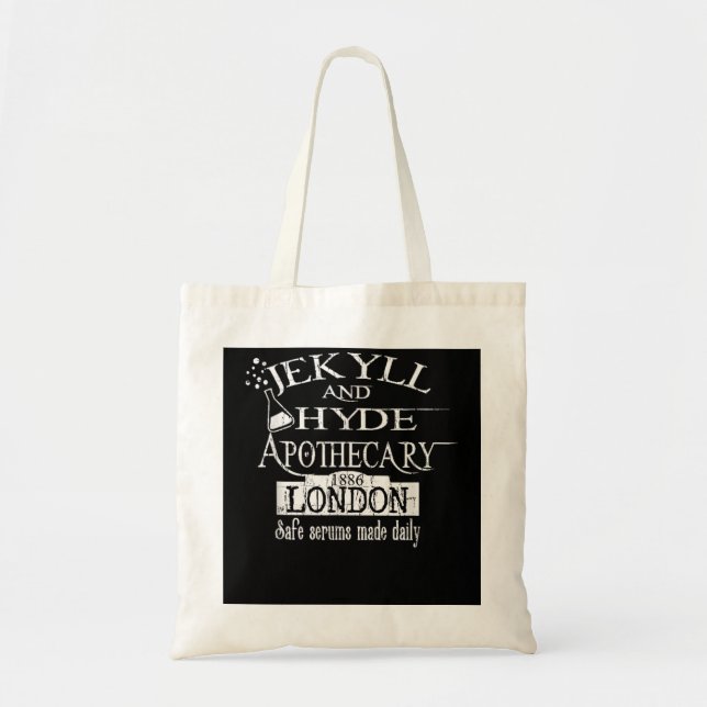 Bolso De Tela Jekyll y Hyde Apothecary Médica Londres 1886 Hall (Frente)