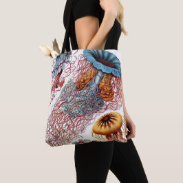 Bolso De Tela Jellyfish vintage por Ernst Haeckel, Discomedusae