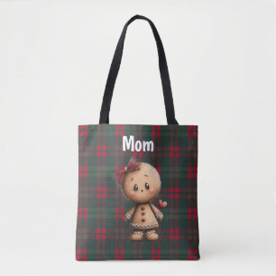 Bolso De Tela Jengibre navideño personalizado lindo