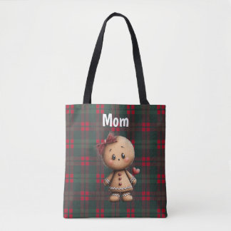 Bolso De Tela Jengibre navideño personalizado lindo