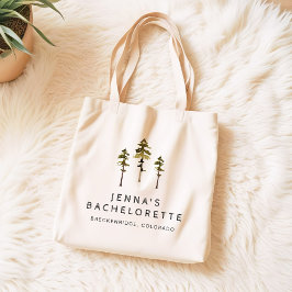 Bolso De Tela JENNA Pine Tree Camp Mountain Bachelorette