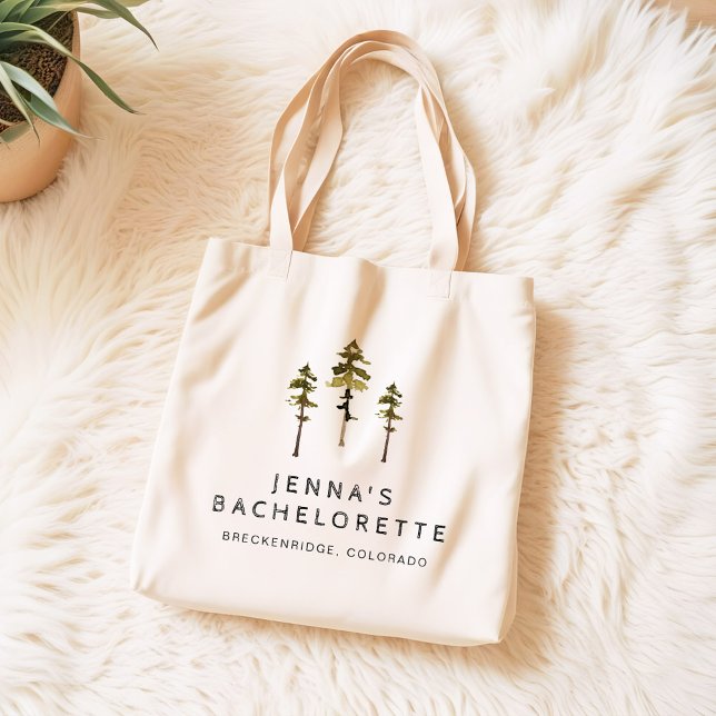 Bolso De Tela JENNA Pine Tree Camp Mountain Bachelorette (Subido por el creador)