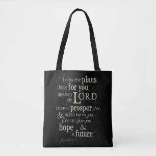 Bolso De Tela Jeremías 29:11 Conozco los planes que tengo para t