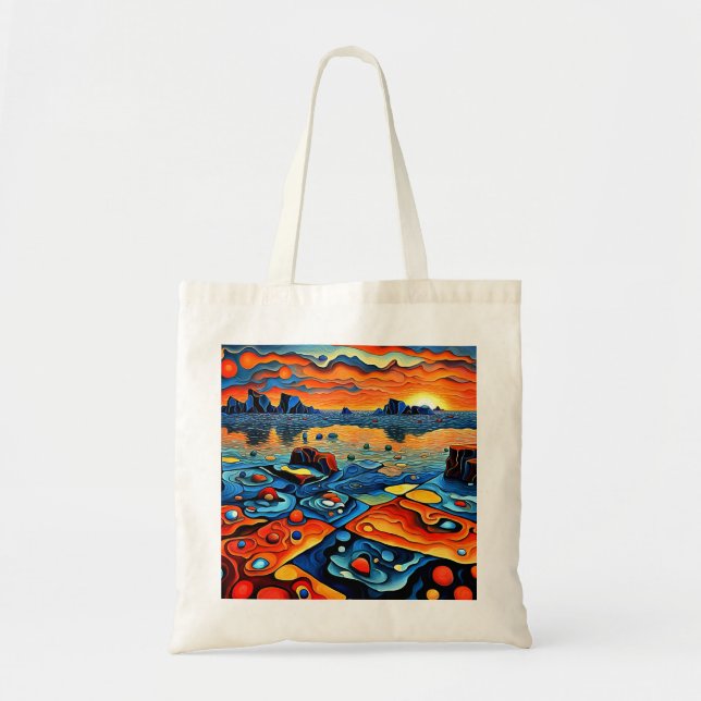 Bolso De Tela Jerga geométrica (Frente)