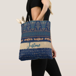 Bolso De Tela Jeroglíficos egipcios de Lotus Scarab personalizad