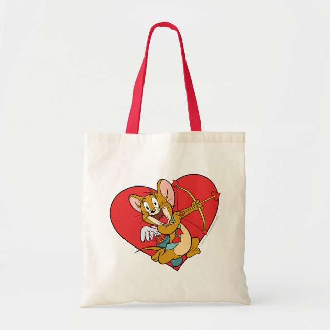 Bolso De Tela Jerry Mouse vestido como Valentine Cupido (Frente)