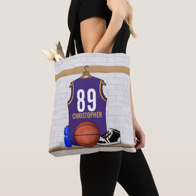 Bolso De Tela Jersey de baloncesto personalizado (PG) (Detalle)