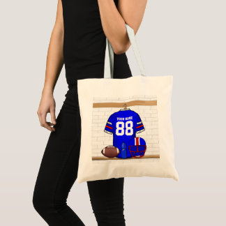 Bolso De Tela Jersey rojo blanco azul personalizado