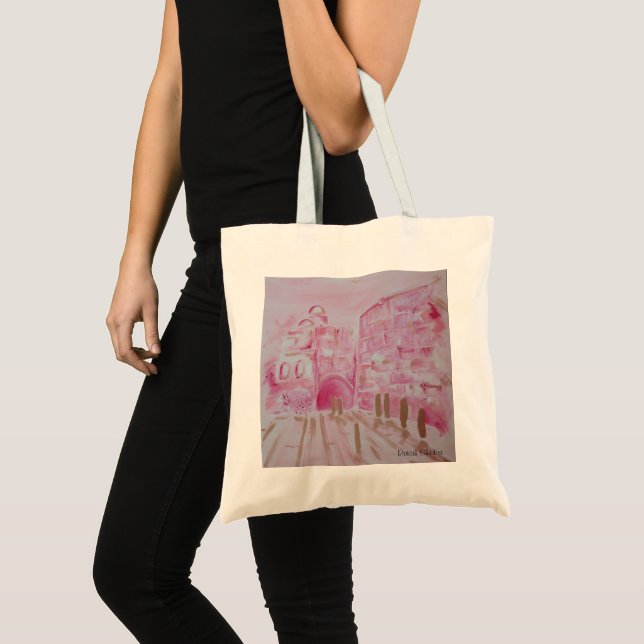Bolso De Tela Jerusalem in Pink and Gold  (Anverso (producto))