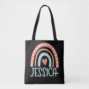 Bolso De Tela Jessica Name Personalized Rainbow