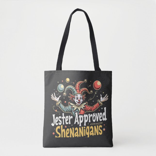 Bolso De Tela Jester Aprobó Shenanigans Circus Clown (Anverso)
