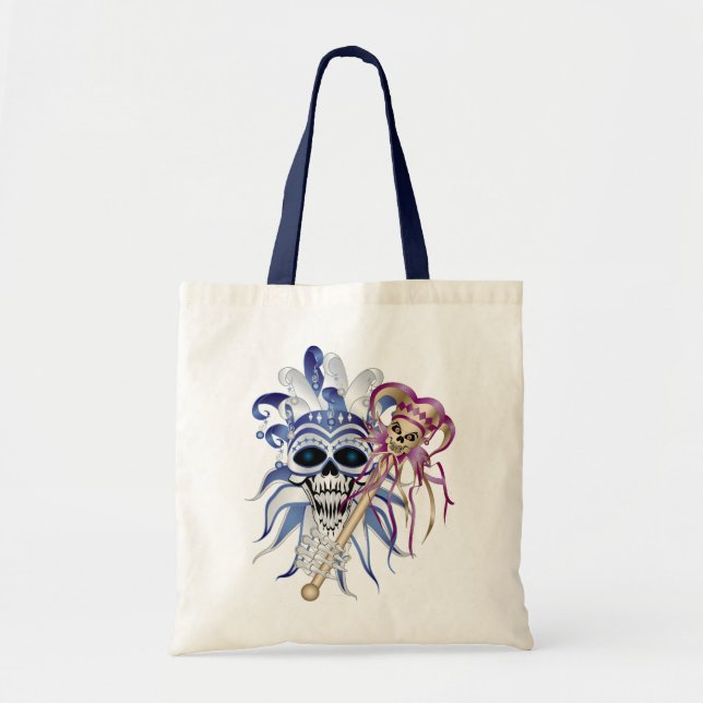Bolso De Tela Jester Skull (Frente)
