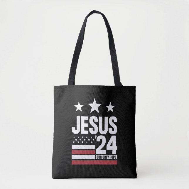 Bolso De Tela Jesucristo 2024 Presidente Elección política de EE (Anverso)