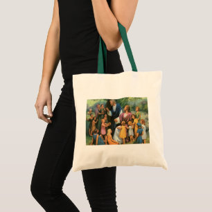 Bolso De Tela Jesucristo bendiciendo a los niños, religión vinta