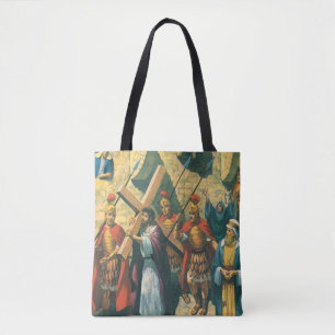 Bolso De Tela Jesucristo llevando la cruz a su Crucifixión