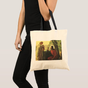 Bolso De Tela Jesucristo y el buen samaritano en el pozo