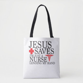 Bolso De Tela Jesús ahorra ayuda de las enfermeras