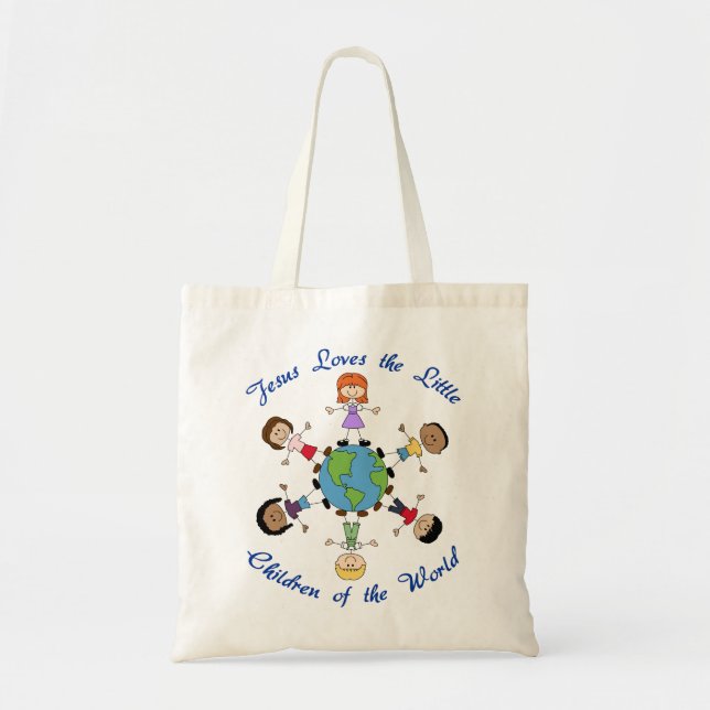 Bolso De Tela Jesús ama a los niños (Frente)