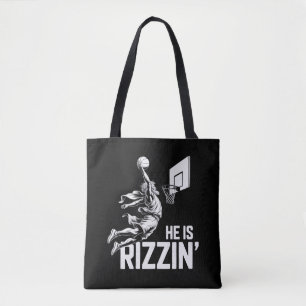 Bolso De Tela Jesús Baloncesto Él Es Rizzin Fumado Cristiano 