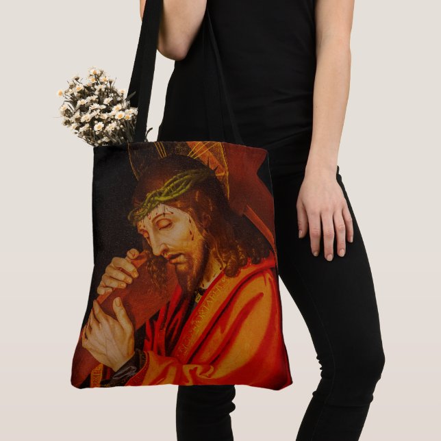 Bolso De Tela Jesus carrying the cross tote bag (Detalle)