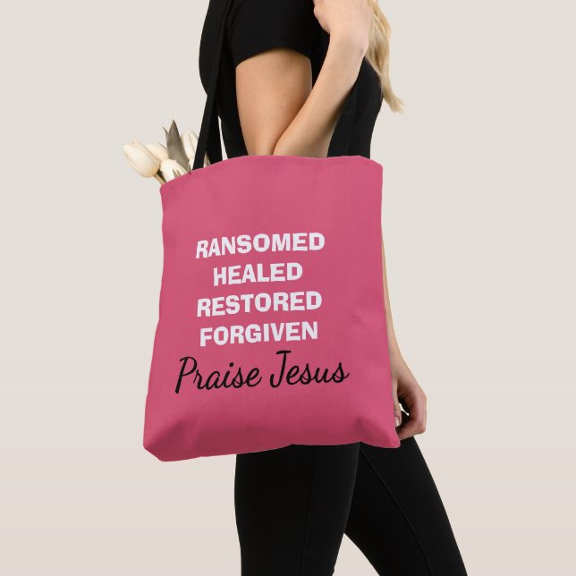 Bolso De Tela JESUS Christian (Detalle)