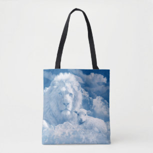 BOLSO DE TELA JESÚS EL LAMB Y JESÚS EL LEÓN