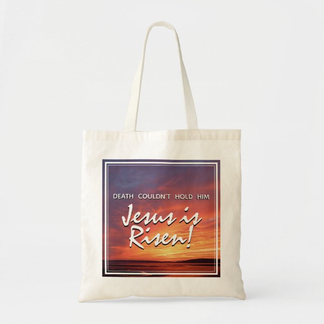 Bolso De Tela JESUS ES EL paisaje cristiano de Pascua RISEN (Frente)