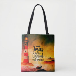 Bolso De Tela Jesús es la luz del Verso de la Biblia Mundial