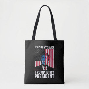 Bolso De Tela Jesús Es Mi Salvador Trump Es Mi Presidente 2024