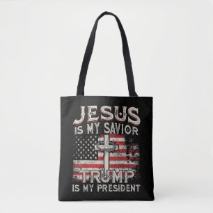 Bolso De Tela Jesús Es Mi Salvador Trump Es Mi Presidente Estado