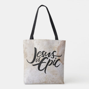 Bolso De Tela Jesús es una caligrafía religiosa épica