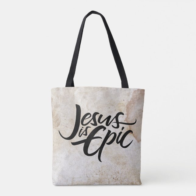 Bolso De Tela Jesús es una caligrafía religiosa épica (Reverso)