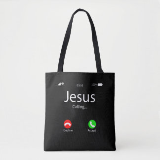Bolso De Tela Jesús Está Llamando Cristiano