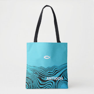 Bolso De Tela Jesús Fish Wavy Waters