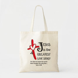 Bolso De Tela JESUS GREATEST LOVE STORY Christian Easter