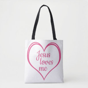Bolso De Tela JESÚS ME AMA en el Corazón