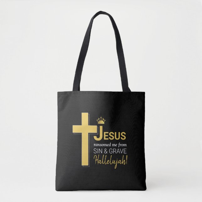 Bolso De Tela JESUS ME RANSOMITÓ Christian (Anverso)