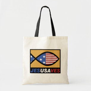 Bolso De Tela Jesús patriótico ahorra