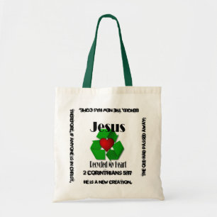 Bolso De Tela Jesús recicló mi corazón