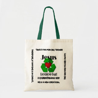 Bolso De Tela Jesús recicló mi corazón