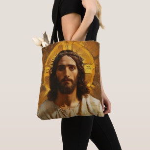 Bolso De Tela Jesús Religioso del Oro