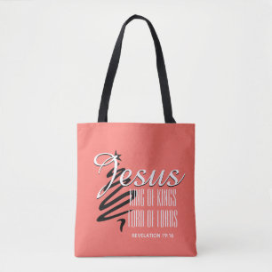Bolso De Tela JESUS REY DE LOS REYES Navidades Christian Coral