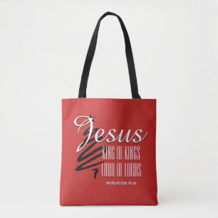 Bolso De Tela JESÚS REY DE REYES Navidad Escritura Cristiana